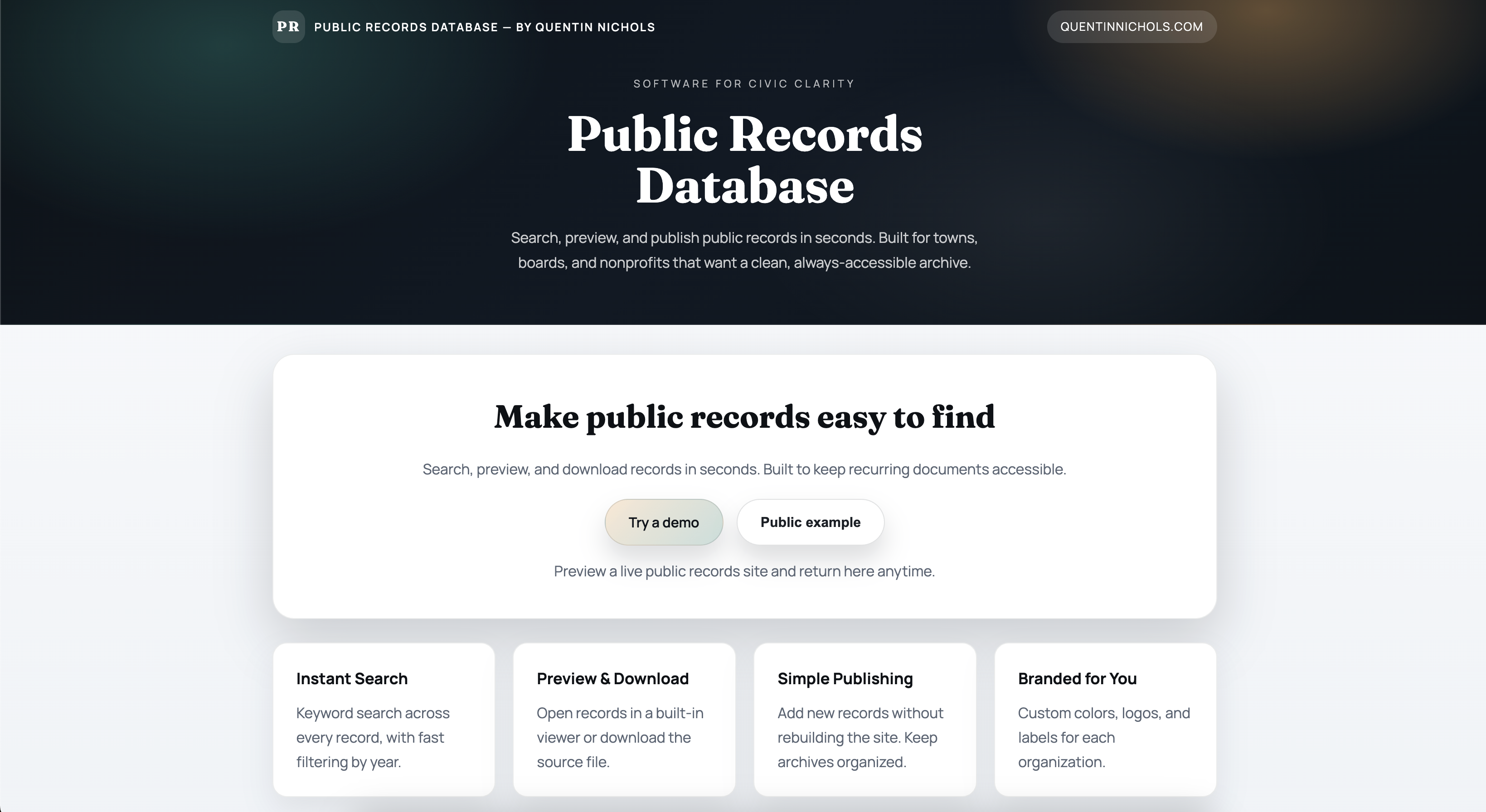 Public Records App preview